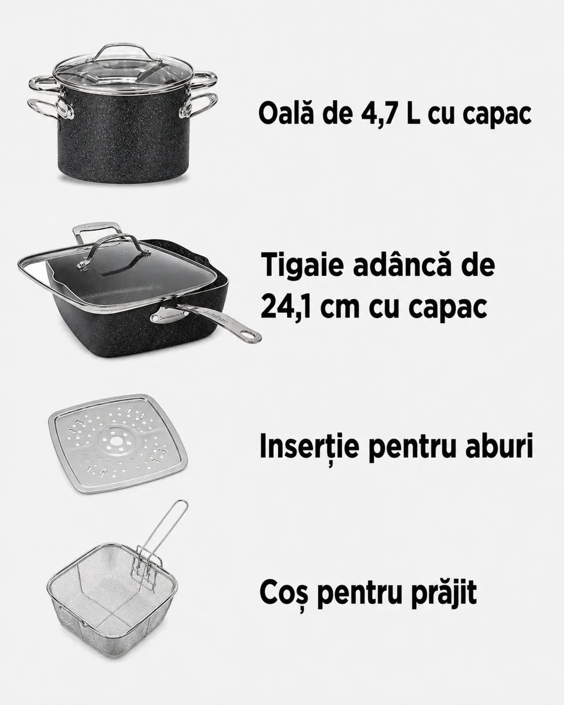 Set Granitestone pentru gătit, coacere și prăjire — imaginea 6